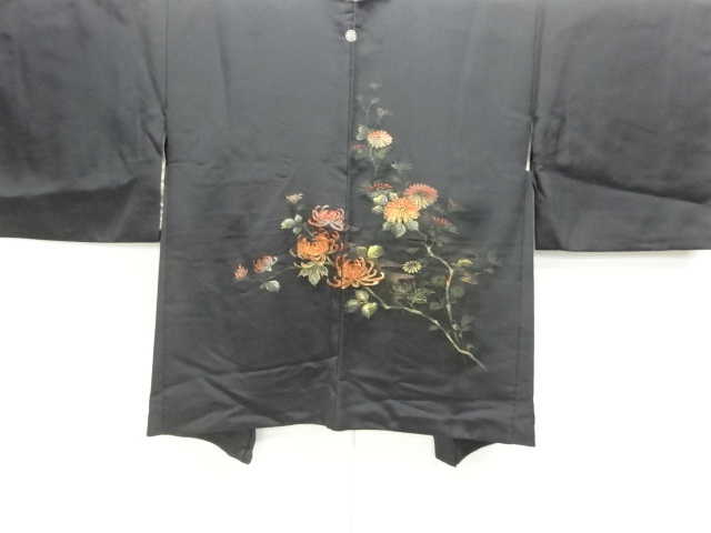 菊模様織出し一ツ紋絵羽織